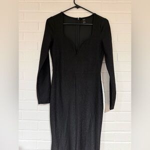 Sparkle Long Sleeve Morticia Dress